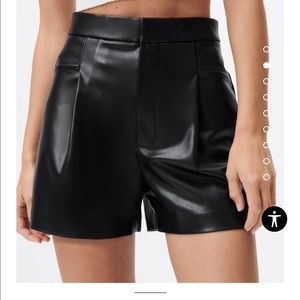 Zara Faux Leather Shorts